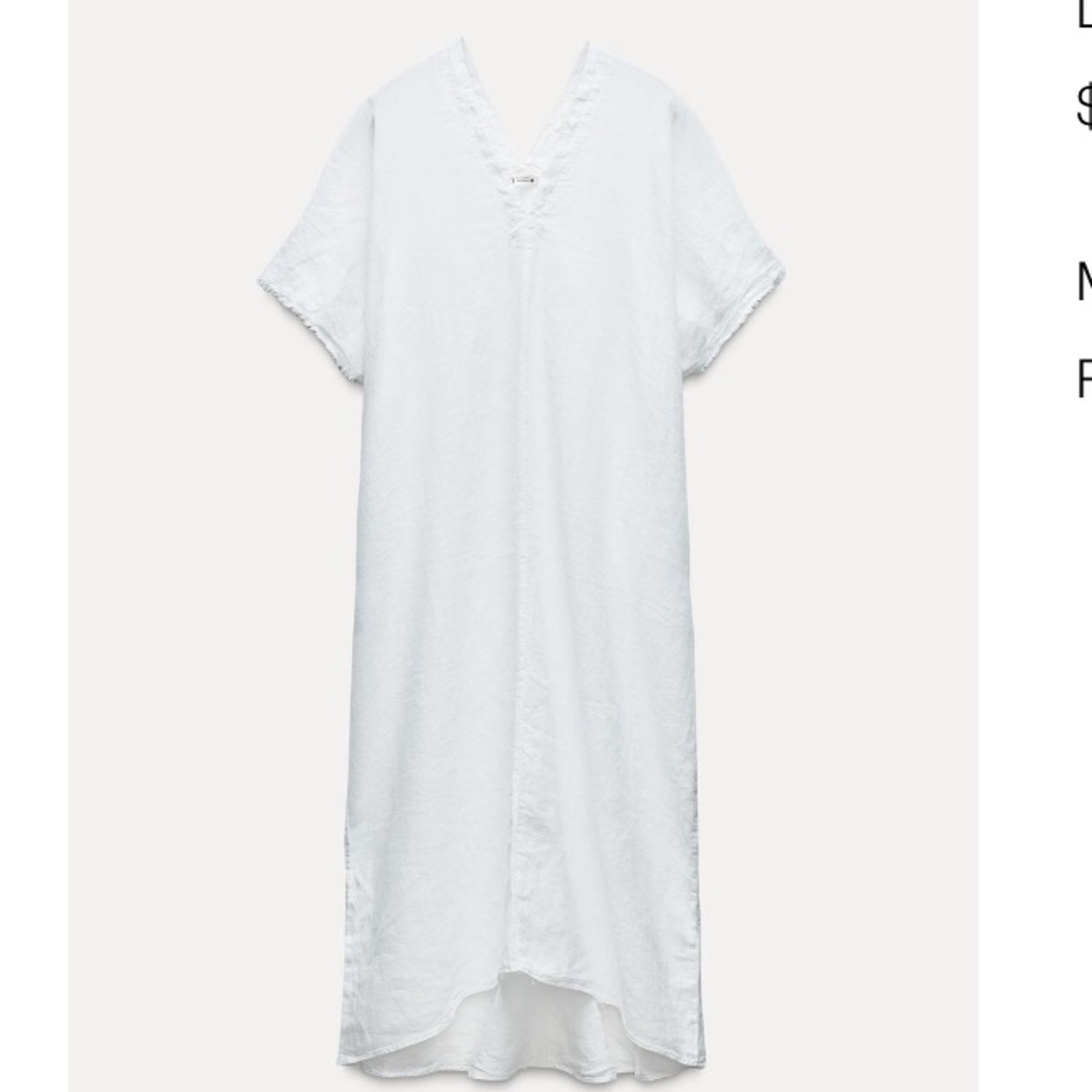 ZARA NWT LINEN BLEND TUNIC DRESS ZW COLLECTION - Picture 6 of 10